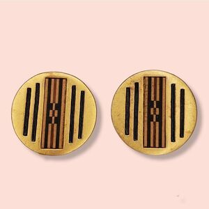 Gold tone stud earrings